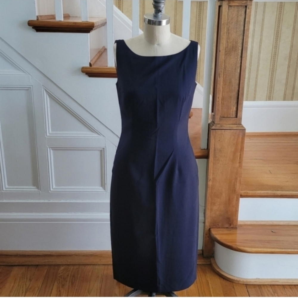 BLOOMINGDALES & TAHARI Blue Dress Size 6